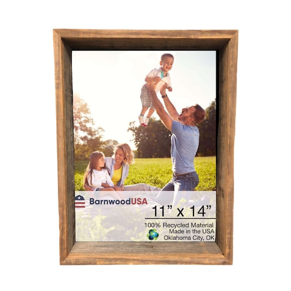 Barnwoodusa Rustic Farmhouse Reclaimed 11x14 Shadow Box, Display Picture Frame 672713210153 - main